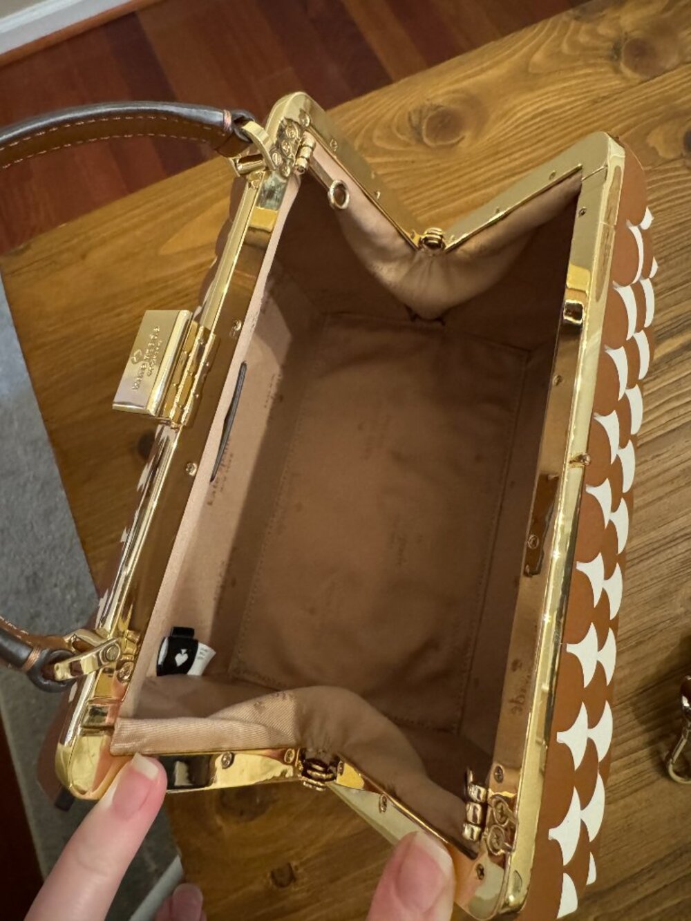 Kate Spade Handbag Gingerbread House Crossbody Brown - Picture 10 of 14